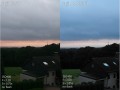 Sehr gut zu sehen, die falschen Farben der S1000fd. Mehr Schärfe jedoch bei der Oberfläche des Hauses. Dennoch empfindet man das Bild der E550 als schöner.